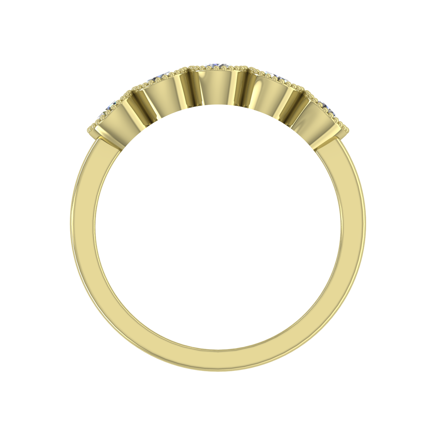 DIAMOND BANDS & STACKABLES 5 STONE RINGS & BANDS